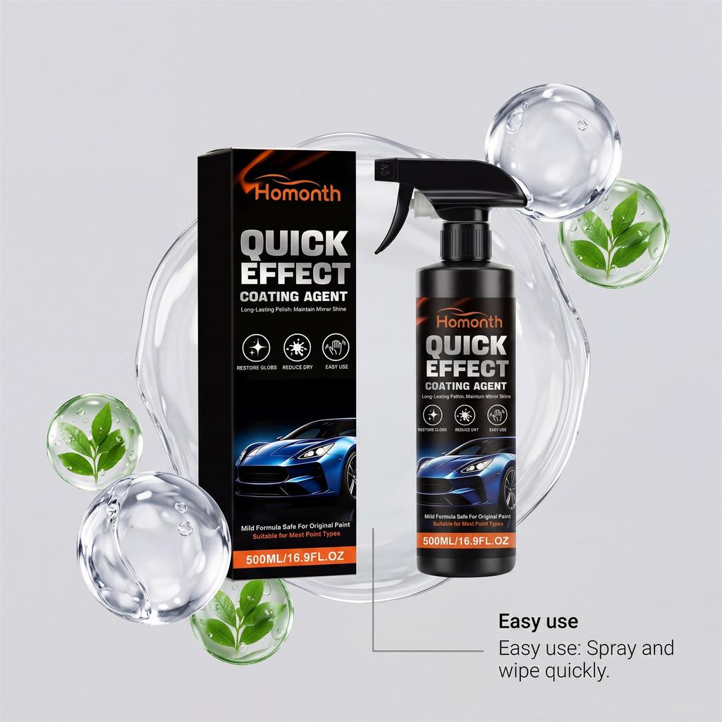 HOMONTH Quick Coating Agent Car Paint Gloss Clean Renew Daily Nano Coating Easy Care 500ml