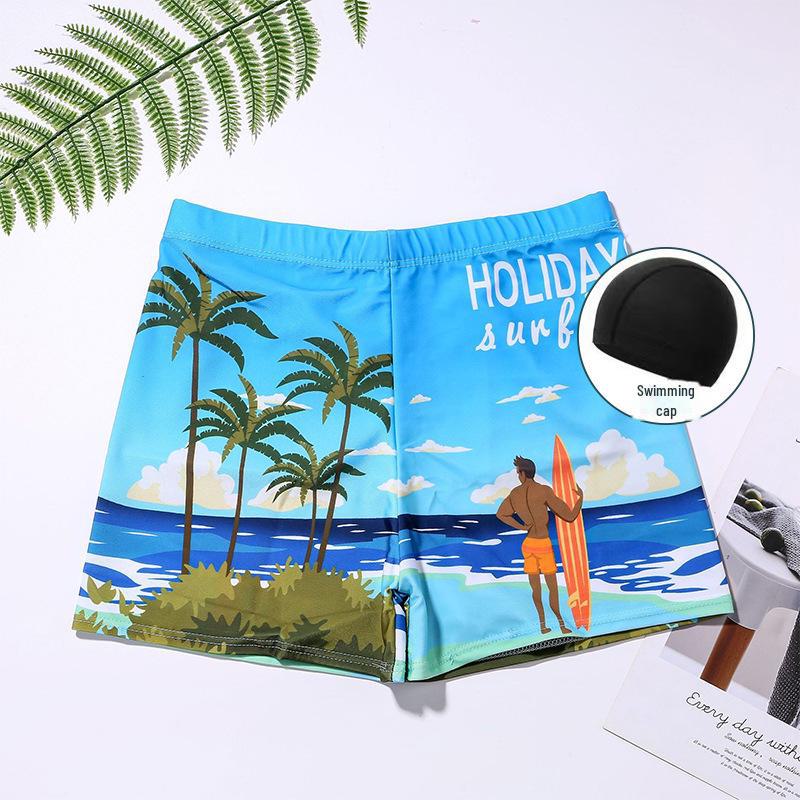 Men's Quick-Dry Loose Swim Trunks - Anti-Embarrassment Boxer Swimsuit for Beach