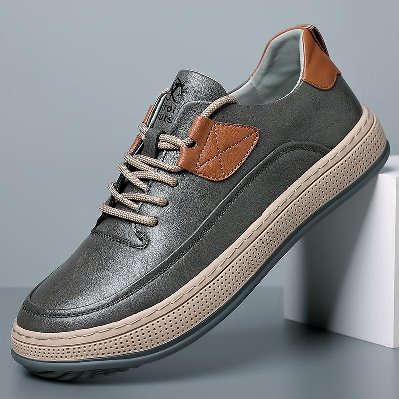 Fashion New 2025 Men's Shoes Luxury Brand Leather Casual Shoes High Quality Comfort Men Sneakers Breathable Skate Shoes Tenis Masculino