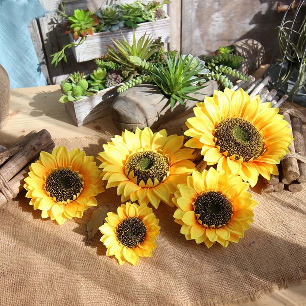 Decorations DIY Party Supplies Artificial Sunflower Artificial Flowers Home Decor Sunflower Head