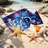 Custom Name Personalized Cosmic Bot Crew Print Beach Towel, for Trip Camping Beach Party Home Decor, Birthday Gift for Family & Friends