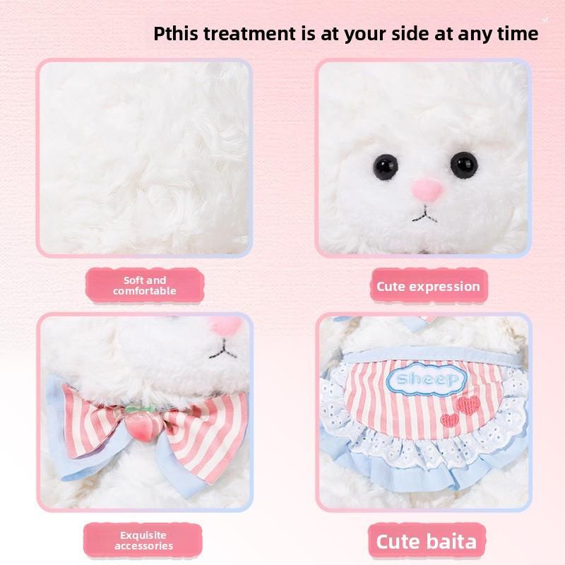 Овечка Мягкая Плюшевая Игрушка Чучело Животное Мультяшный Стиль Подарок для Детей Коллекция