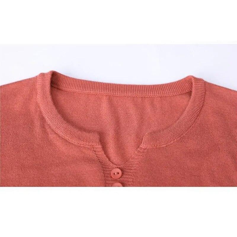 Корейская модная женская трикотажная футболка большого размера, женская одежда, весна-лето, пуловер с рукавами 3/4, свободные повседневные однотонные винтажные футболки