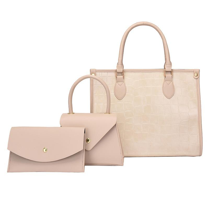 Сумка для мамы и ребенка, набор из трех предметов, ретро женская сумка, портативная на плечо, сумка-мессенджер, цельный, набор из трех предметов для мамы и ребенка