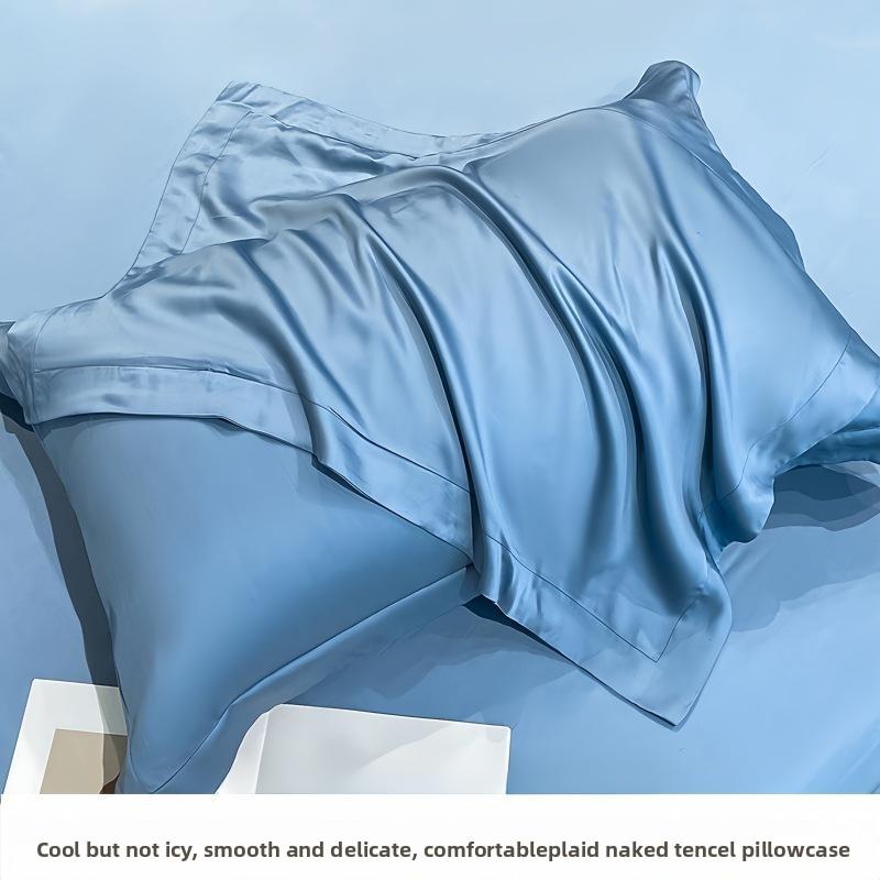 100 Tencel Pillowcases Summer Ice Silk Pillowcases Silk Pillowcases 48X74cm Adult Pillow Towels