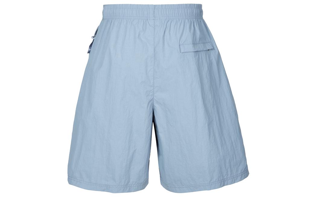 Nike Solo Swoosh Casual Shorts Men's Gray Slate Blue