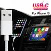 Для iPhone 15/15 Pro/15 Pro Max/15 Plus 16 Кабель Carplay USB C Быстрая зарядка для мобильного телефона Плетеные нейлоновые кабели Для Car Play