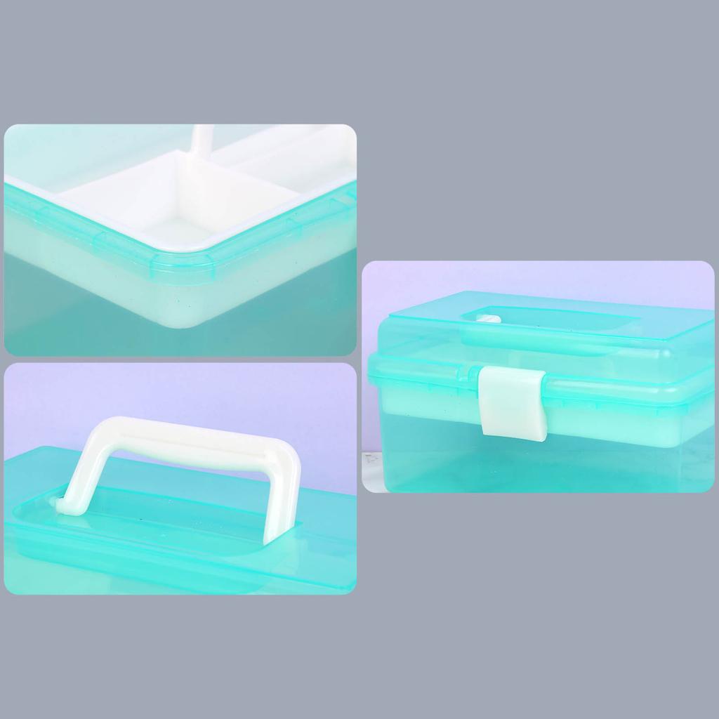 Многофункциональный ящик для хранения с отделениями Пластиковый органайзер для нейл-арта Коробка большой вместимости для организации мелких предметов