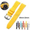 20 мм 22 мм Премиум Качества Мягкий Водонепроницаемый Резиновый Ремешок для Часов Samsung Galaxy Быстросъемные Ремешки для Часов Tropic Резиновый Ремешок