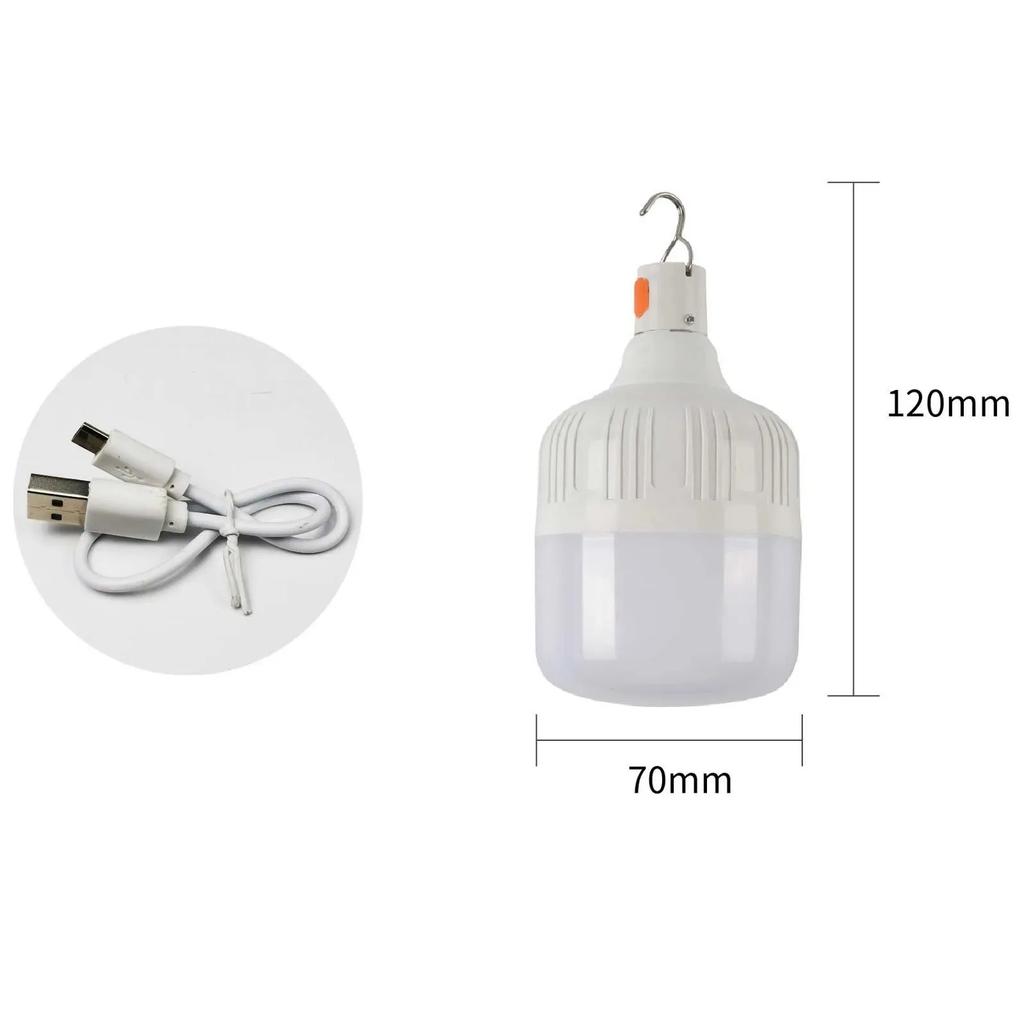 Led Lamp USB Charging Emergency Lights Camping Light Bulbs Portable Lantern Battery Light Bulb Hook Outdoor Lamps Fishing H7 T10