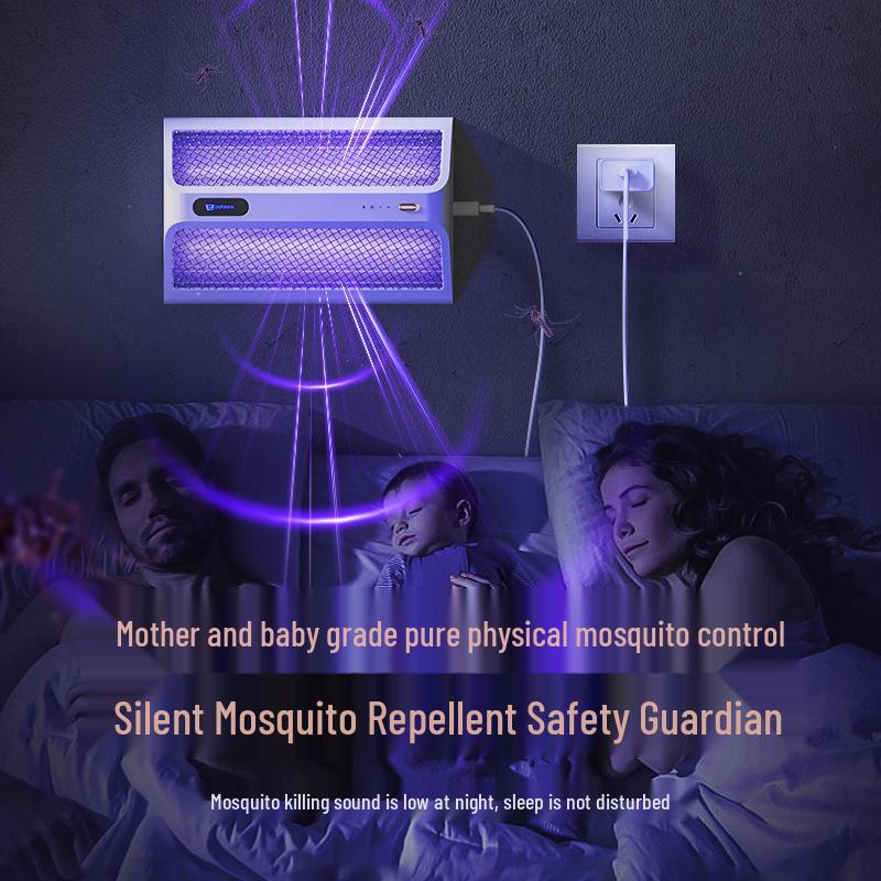 2025 Электрическая лампа-уничтожитель комаров и мухобойка - Репеллент для помещений для дома, отеля, магазина с перезаряжаемым контролем мух и комаров.