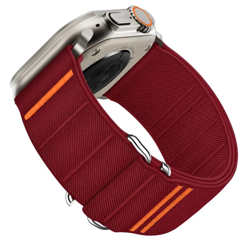 Нейлоновый ремешок-петля для Apple Watch Band 49 мм 46 мм 42 мм 45 мм 44 мм Спортивный браслет для IWatch Series Ultra 2 10 9 8 7 SE 6 5 4 Correa