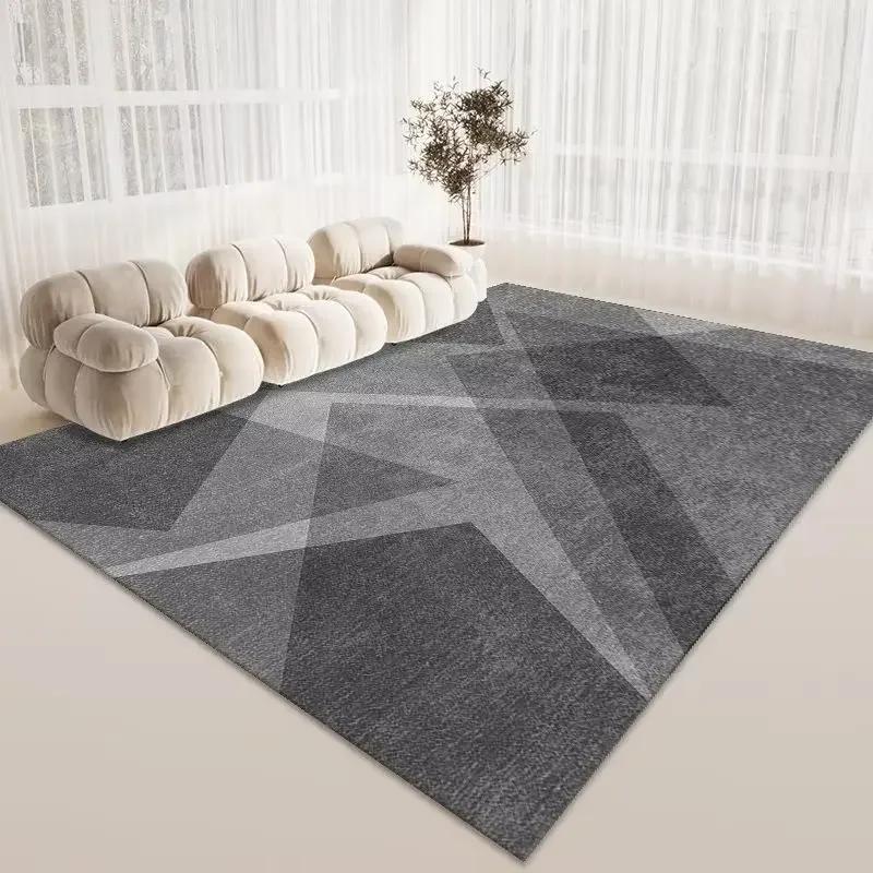 Скандинавские геометрические ковры для спальни, ковры большой площади для гостиной, нескользящий фланелевый коврик для гардеробной, прямоугольный мягкий ковер для отдыха