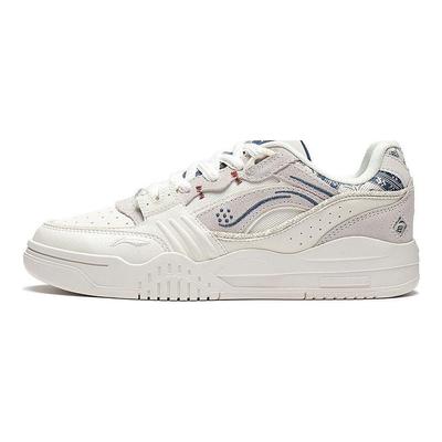 Li Ning Moon белые толстые подошвы, увеличивающие рост, износостойкие, дышащие, низкие, для скейтбординга, женские кроссовки, белые, AGCS252-10
