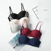 Women's Solid Color Seamless Party Wedding Bras Sexy Simple Girl Underwear Bras 3D Invisible Underwear Without Steel Ring Tube Top Push Up Bra