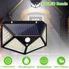 100 LED Solar Wall Light – Smart Motion Sensor & Light-Controlled Outdoor Waterproof Lamp for Garden Fence Stairs Security Lighting