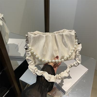 Новая цепная сумка-сумка с плиссировкой подмышкой через плечо Сумки и сумки