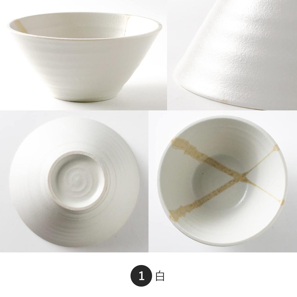 Минору Керамика Мино Варе Аятори 195 Миска для лапши Белая