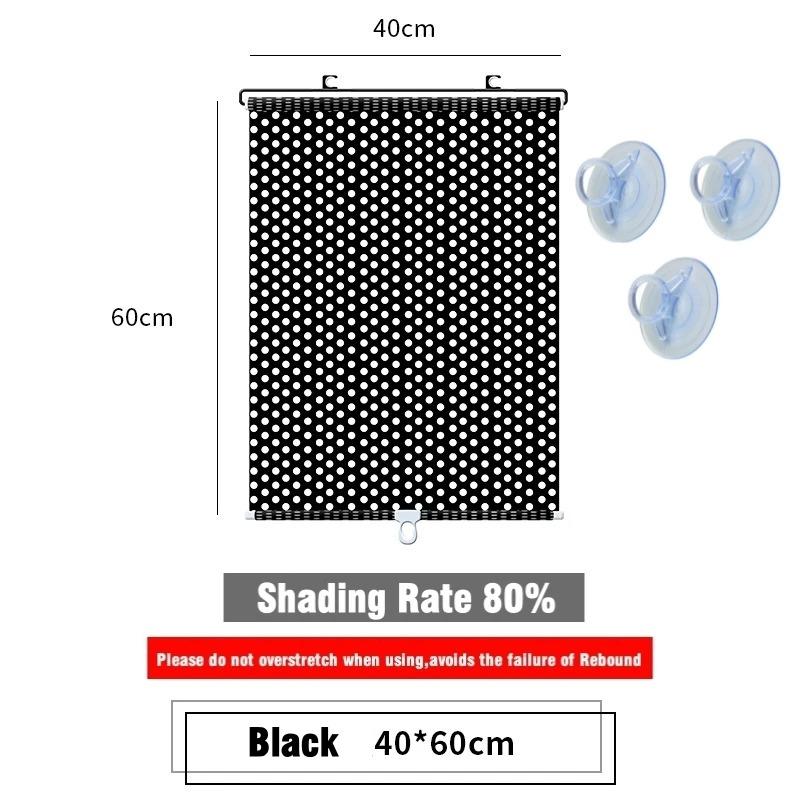 Universal Roller Blinds Suction Cup Sunshade Nail-free Blackout Curtain Car Bedroom Kitchen Office Window Sun-shading Curtains