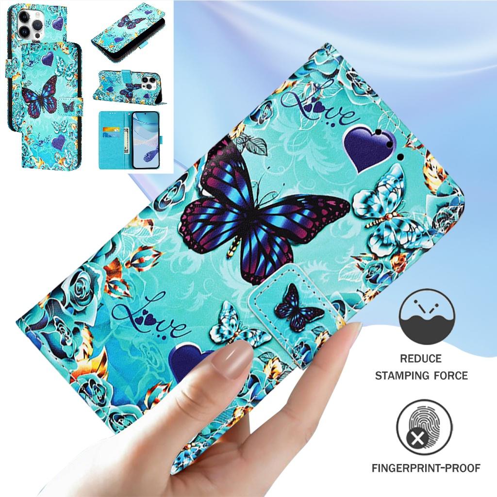 Магнитный противоударный чехол из искусственной кожи с узором «Бабочка» для iPhone, Samsung, Huawei, Xiaomi, Vivo, Oppo, Moto, Tecno, TCL, ZTE, Infinix, Nokia, itel...Больше