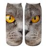 Realistic Cat Face Socks 3D Cat Print Animal Socks Breathable Funny Casual Socks Gag Gifts for Cat Lovers Men Women