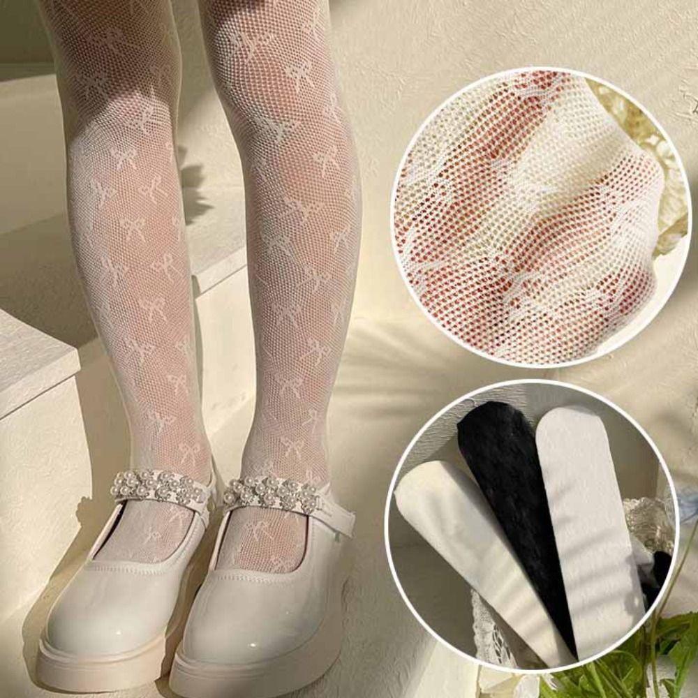 Летние кружевные чулки сетка тонкие леггинсы новые детские колготки для малышей