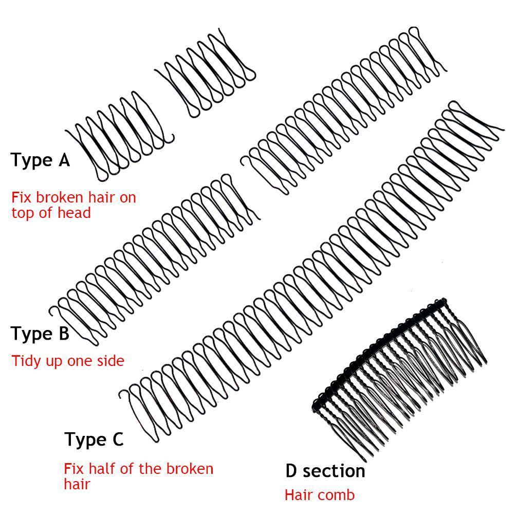 U Shape Hair Finishing Fixer Comb Stretch Invisible Flexible Hair Finishing Fixer Clips for Women