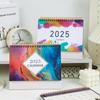 2025 Desk Calendar Flower / Gilding / Painting Cover Multi Festival Theme Planner Memo Table Accessories