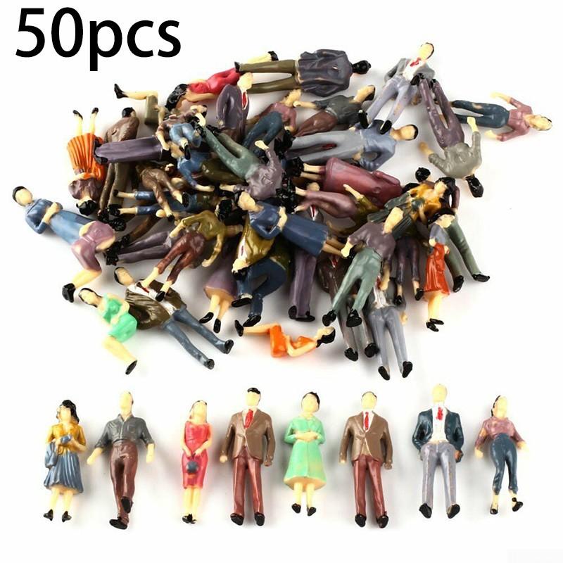 1:50 Scale Model People Figures Landscape Color Pose Miniature Display