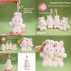 Cartoon Style Bunny Plush Doll With Hanging Loop For Car Keychains And Backpack Accessories