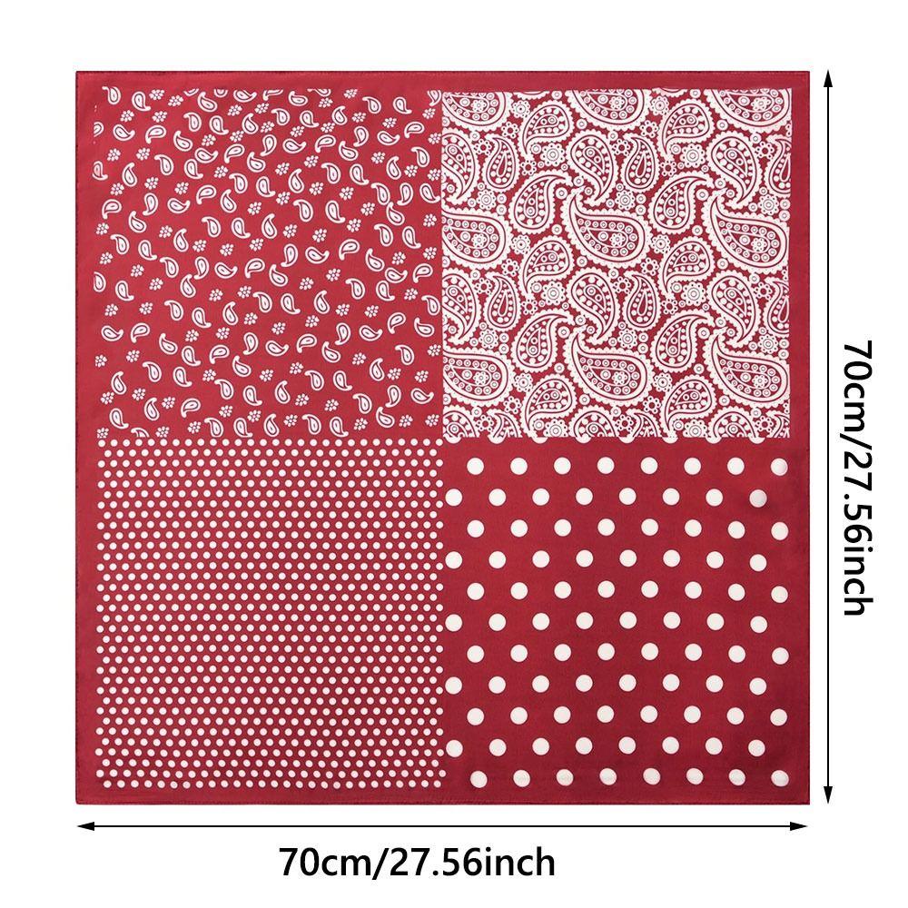 Lightweight Square Neckerchief 70x70cm Purse Scarf Versatile Headscarf for Women