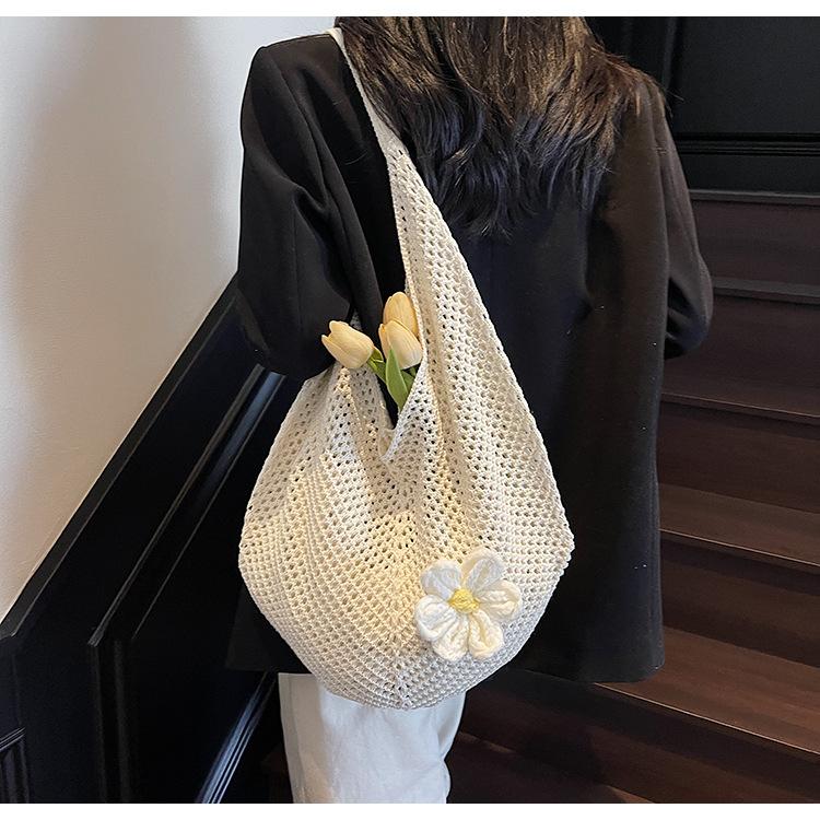 Пляжная сумка для путешествий на море, женская новая плетеная сумка с полым узором, большая вместимость, сумка-тоут через плечо, легкая летняя пляжная сумка для отпуска через плечо