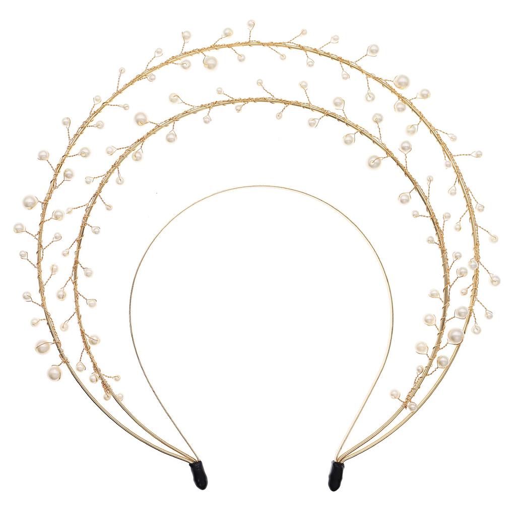 New Madonna Halo Hair Crown Handmade Pearl Funny Dressing Headwear Retro Lolita Crown Headband