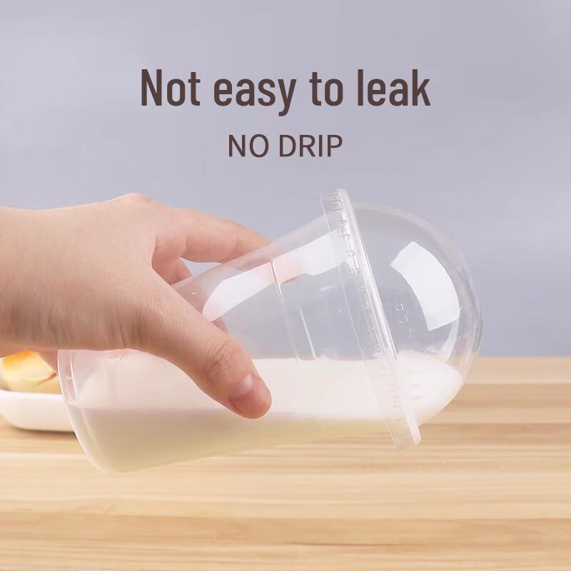 Disposable Plastic Bubble Tea Cups with Lids, 95mm