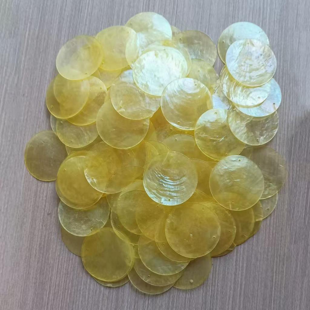 5 см DIY Белый Капиз Ракушка с двумя отверстиями Морская ракушка Массовые ракушки Капиз для декора DIY Музыка ветра и поделки Ювелирные аксессуары