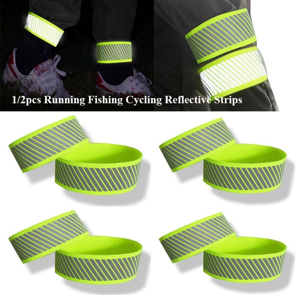 1 шт. Зеленые светоотражающие полосы для велоспорта 56*4 см, предупреждающий браслет для улицы, инструмент для улицы