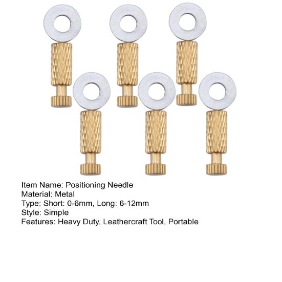 6 шт. Игла для позиционирования искусственной кожи, прочная металлическая игла для кожевенного ремесла, фиксирующая булавка для шитья искусственной кожи