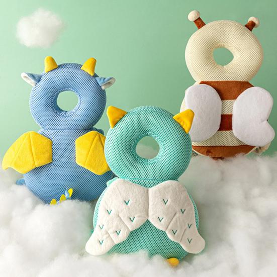 Подушка для защиты головы ребенка. Толстый мягкий набивной регулируемый ремень. Рюкзак с защитой головы для малышей. Ходьба, ползание, обучение бегу.