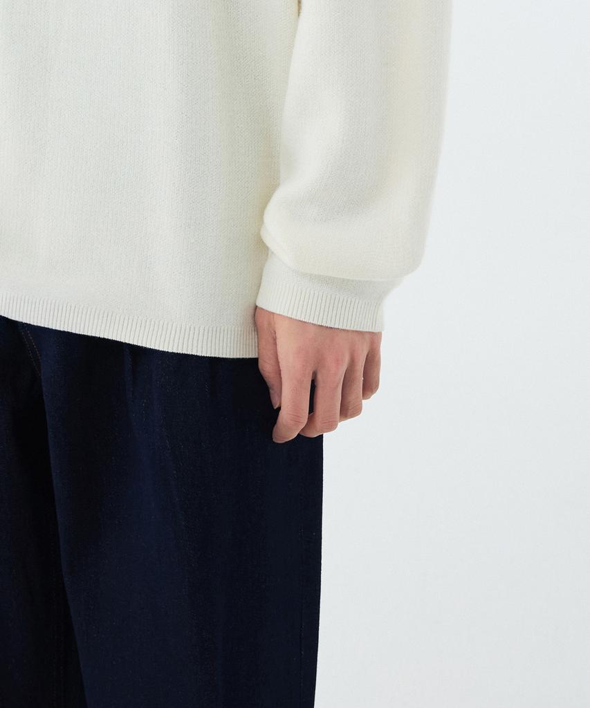 MUSINSA STANDARD Minimal Crew Neck Knit [Cream]