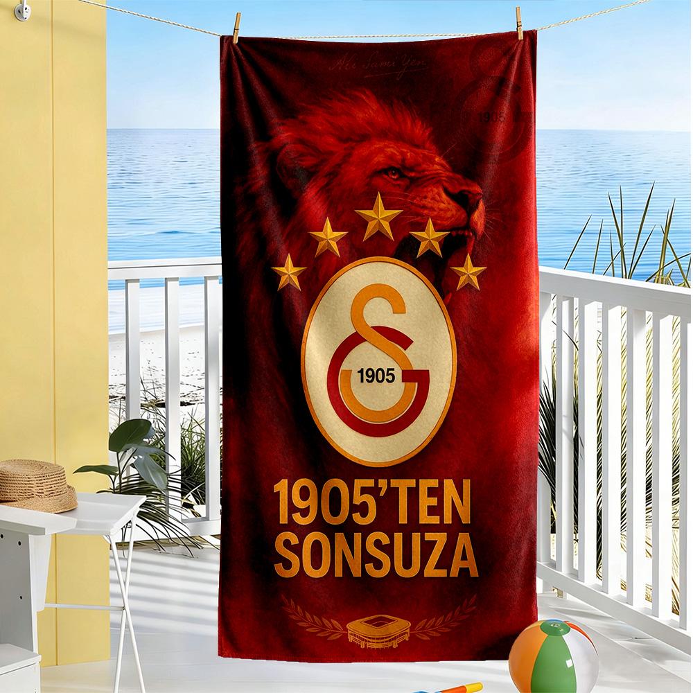 Galatasaray Beach Towel High Absorbency & Quick-Dry Comfortable Lightweight Perfect for Traveling Yoga Camping and Swimming