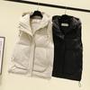 Winter Warm Vest Women Fashion Hooded Cotton Waistcoat Casual Winter Sleeveless Jacket Female Outwear