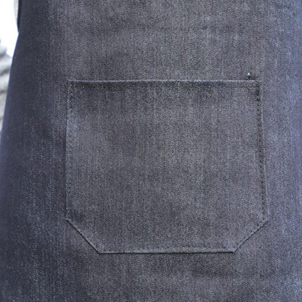 Waterproof Cooking Aprons With Pockets Kitchen Work Clothes Long Denim Aprons  Man/women