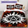 Wizard Magic & Witch Spell Pattern Bedding,Quilt Set Quilt Cover Pillowcase Home Birthday Gift (1*duvet cover+2*pillowcase,without core)ZSJT0917392
