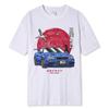 Initial T Shirt 100_ Cotton T-shirt Men Summer Short Sleeve Tops Japan Casual Printing Clothes Racing Car Tshirt Male Tees-shirt