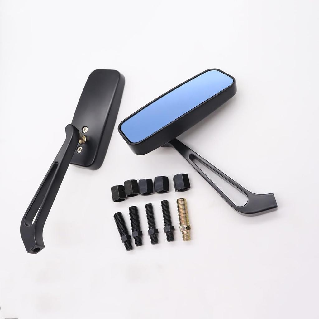 JPMODAO Modified Universal Motorcycle Electric Car Rearview Mirror, 2 x 10 MM Screw Teeth,