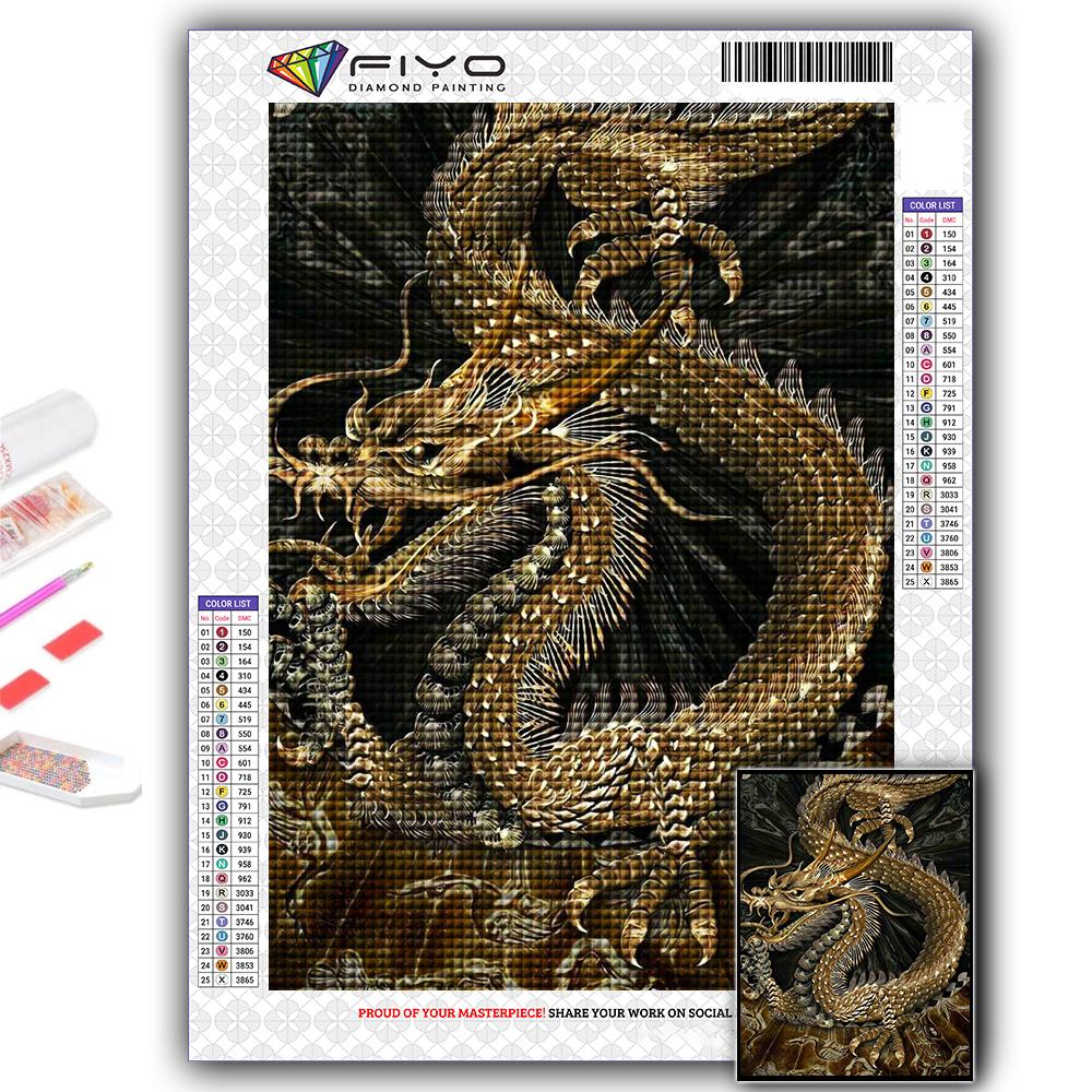 5D DIY китайский дракон вышивка крестом стразы Алмазный рисунок вышивка мозаика домашний декор