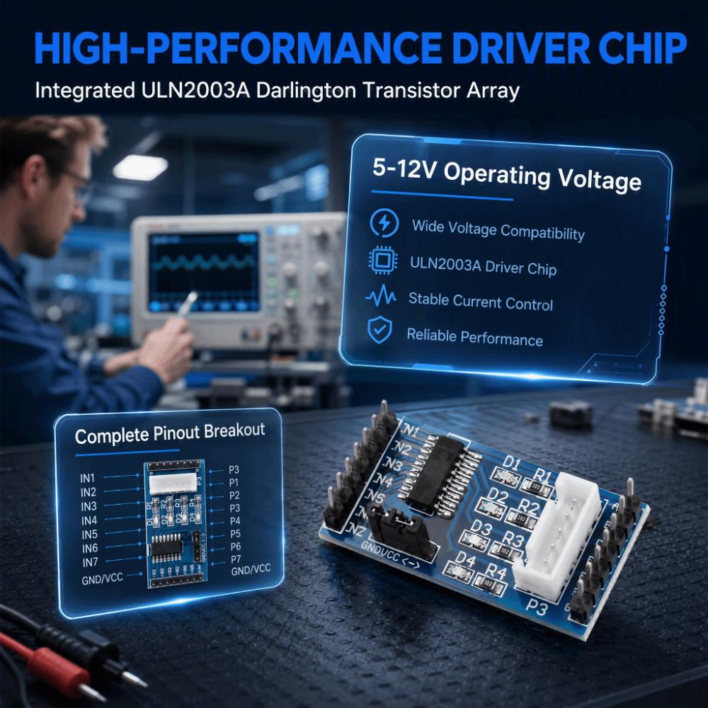 5pcs XH-5P Socket Stepper Motor Driver Board ULN2003 Driver Module For Arduino Projects