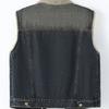 Retro Denim Vest Short Spring and Autumn Loose Sleeveless Waistcoat Vest Jacket