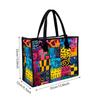 Colorful Geometric Pattern Tote Bag Fashion Large Capacity Casual Handbag for Daily Use