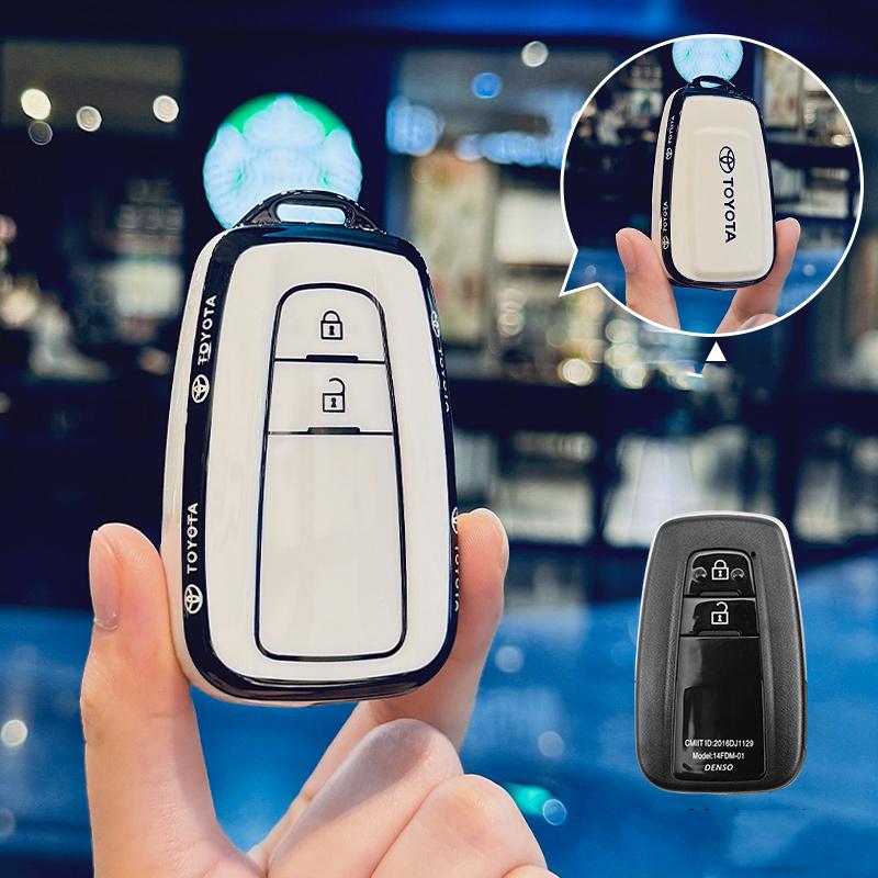 Fashion TPU Car Remote Key Case Cover Shell Fob For Toyota Corolla Prius Camry CHR C-HR RAV4 Altis Land Cruiser Prado Keychain